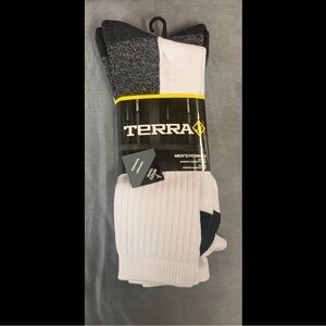 🌟2 Pk Men's Terra CoolMax Work Socks with Cushioned Soles